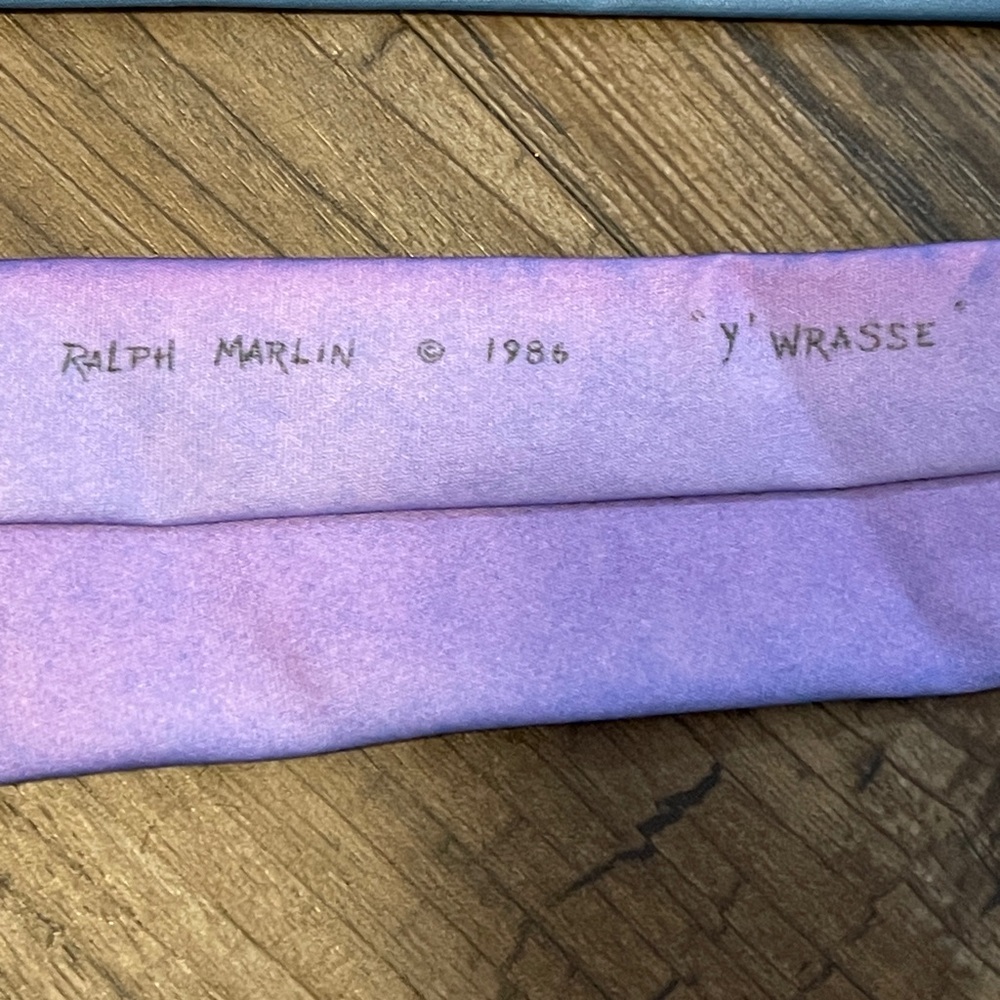 Ralph Marlin “Y’wrasse” 1986 VINTAGE men’s neck tie. Very unique!! - Picture 4 of 7